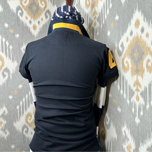 Rugby Ralph Lauren Fall 2008 Black, Navy, White & Yellow Stretch Polo Shirt - Picture 11 of 16